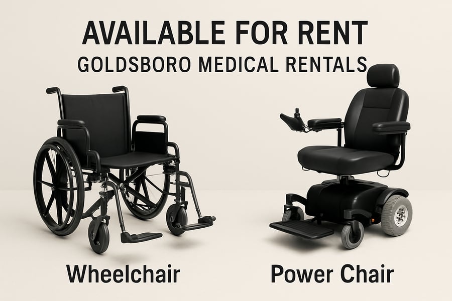 Wheelchair and power chair available for rent at Goldsboro Medical Rentals Wheelchair and power chair available for rent at Goldsboro Medical Rentals